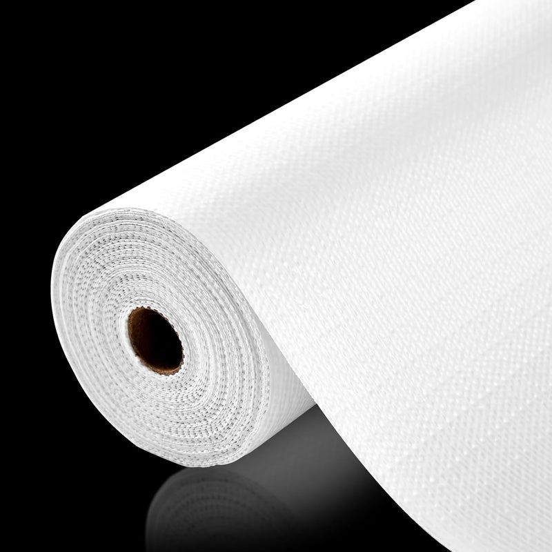 ALIUNI Drawer and Shelf Liner, Non-Slip Kitchen Cabinet Liners Non-Adhesive Thick Strong Grip Waterproof Washable Mats Protect Dresser Shelves Cupboard Bathroom Cabinets, White, 18 in X 30 FT - Image 1
